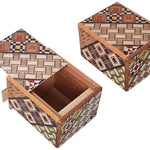 Himitsu Bako - Boite à secret japonaise - 5 Mouvements - Mini - Casse - tête en bois boite à secrets - Rouge et Noir