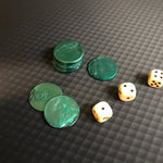 Jetons de 421 marbrés - Vert - par 25 - jeu de dés coffret de dés - Rouge et Noir