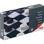 Jeu de dames (internationales) de voyage en plastique magnétique - 17 x 9 cm - jeu de dames françaises pions de dames françaises - Rouge et Noir