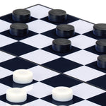 Jeu de dames (internationales) de voyage en plastique magnétique - 17 x 9 cm - jeu de dames françaises pions de dames françaises - Rouge et Noir