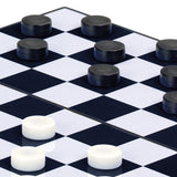 Jeu de dames (internationales) de voyage en plastique magnétique - 17 x 9 cm - jeu de dames françaises pions de dames françaises - Rouge et Noir