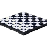 Jeu de dames (internationales) de voyage en plastique magnétique - 17 x 9 cm - jeu de dames françaises pions de dames françaises - Rouge et Noir