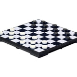 Jeu de dames (internationales) de voyage en plastique magnétique - 17 x 9 cm - jeu de dames françaises pions de dames françaises - Rouge et Noir