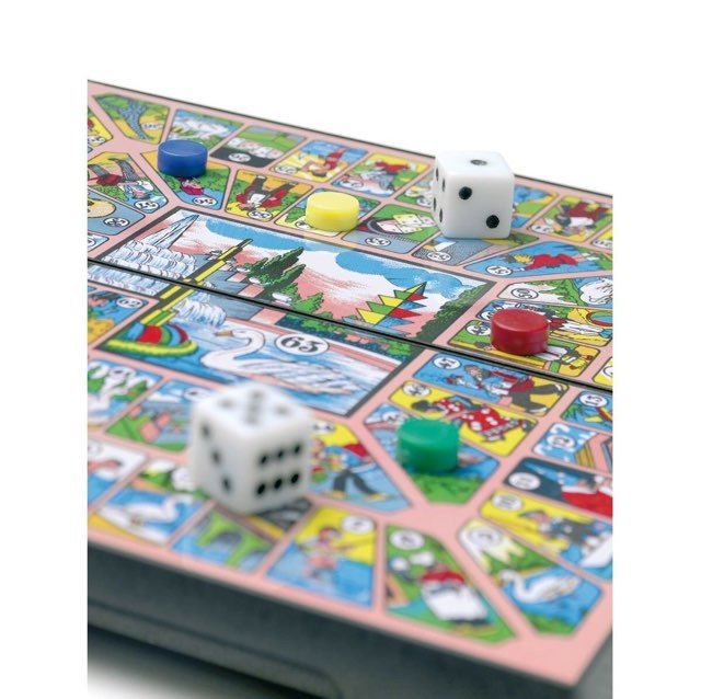 Jeu de l'oie de voyage en plastique magnétique - 17 x 9 cm - jeu de l'oie - Rouge et Noir