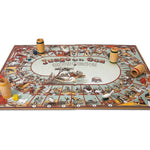 Jeu de l'oie en carton à l'ancienne - Oies métal - jeu traditionnel jeu de tock oies dadas cadeau - 7a - Rouge et Noir