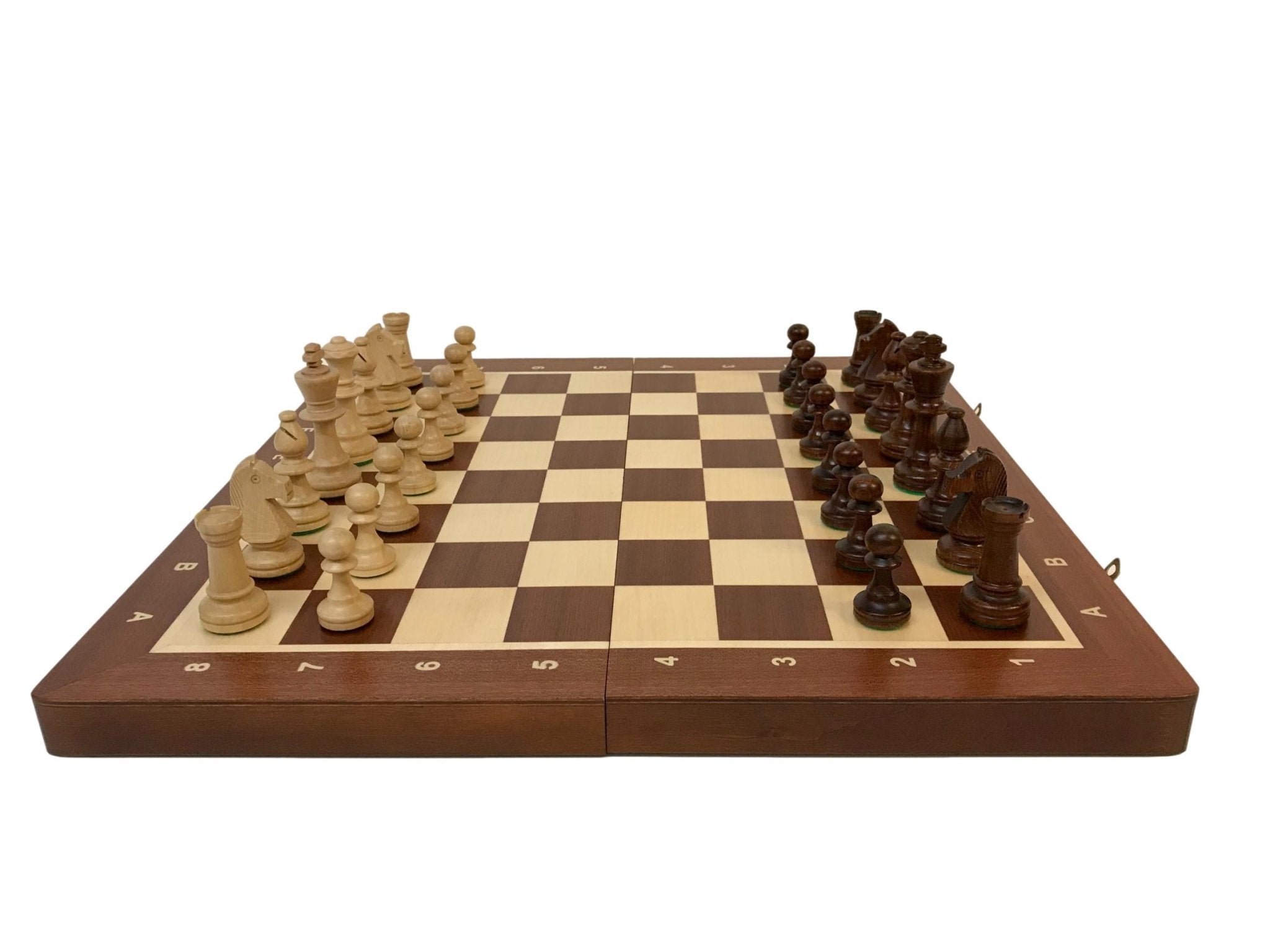Jeu d'échecs - Coffre Acajou - Lettré-Chiffré - Coffret d'échecs et jeu d'échecs ensemble classique de voyage en bois