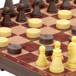 Jeu d'échecs de voyage en plastique magnétique - PM - 17 x 9 cm - jeu d'échecs de voyage - Rouge et Noir