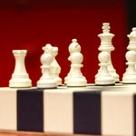 Jeu d'échecs en marqueterie de cuir - Exemplaire unique - Fabrication française - ensemble d'échecs luxe classique jeu d'échecs en cuir véritable - Rouge et Noir