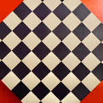 Jeu d'échecs en marqueterie de cuir - Exemplaire unique - Fabrication française - ensemble d'échecs luxe classique jeu d'échecs en cuir véritable - Rouge et Noir