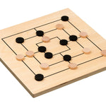 Jeu du moulin - Jeu de stratégie en bois - Rouge et Noir