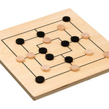 Jeu du moulin - Jeu de stratégie en bois - Rouge et Noir