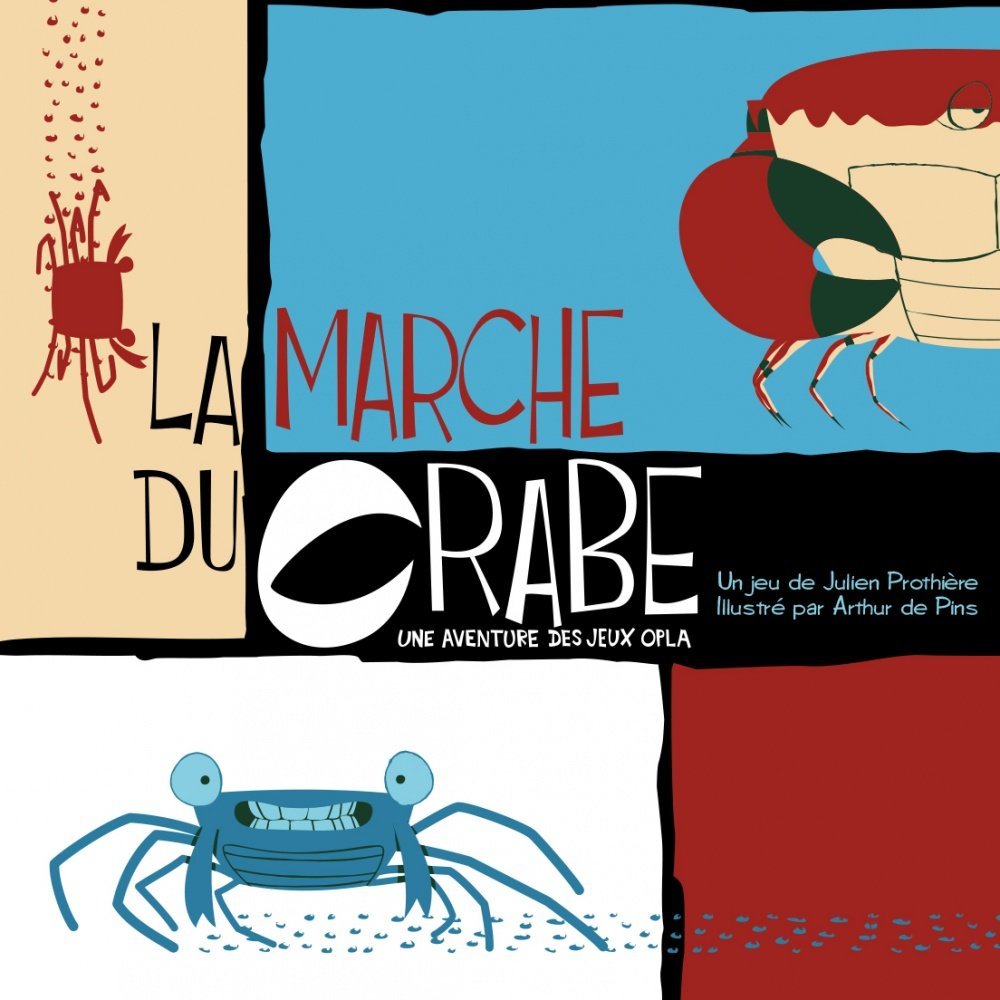 La marche du crabe - Jeu de plateau de stratégie coopératif - Rouge et Noir