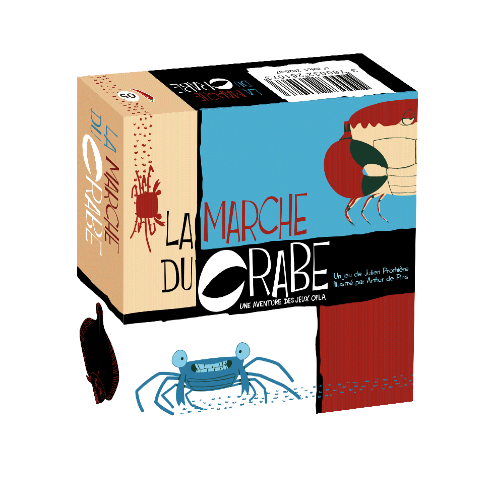 La marche du crabe - Jeu de plateau de stratégie coopératif - Rouge et Noir