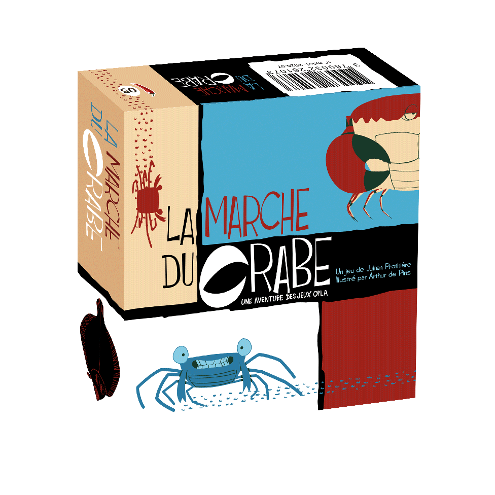 La marche du crabe - Jeu de plateau de stratégie coopératif - Rouge et Noir