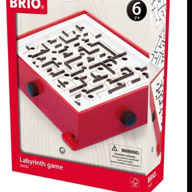 Labyrinthe Brio - Rouge - 3 plateaux - Jeu d'adresse en bois - Rouge et Noir