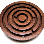 Labyrinthe Rond Palissandre - Casse-tête en bois jeu d'adresse en bois - Rouge et Noir