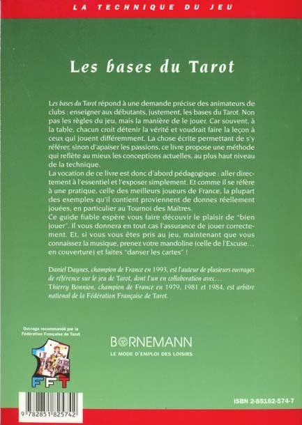 Les bases du Tarot - Bornemann - Règles de Jeux - Librairie - Rouge et Noir