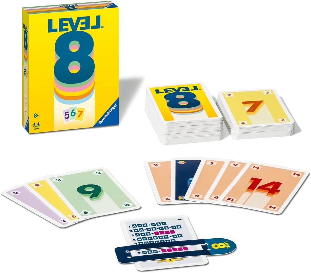 Level 8 - Jeu de plateau d'ambiance et de vivacité - Rouge et Noir