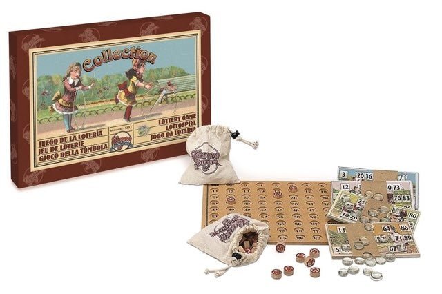 Loterie à l'ancienne - jeu traditionnel jeu de loto - Rouge et Noir