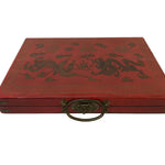Mah - Jong - Coffret chinois - XXL - jeu traditionnel jeu de mah - jong - Rouge et Noir