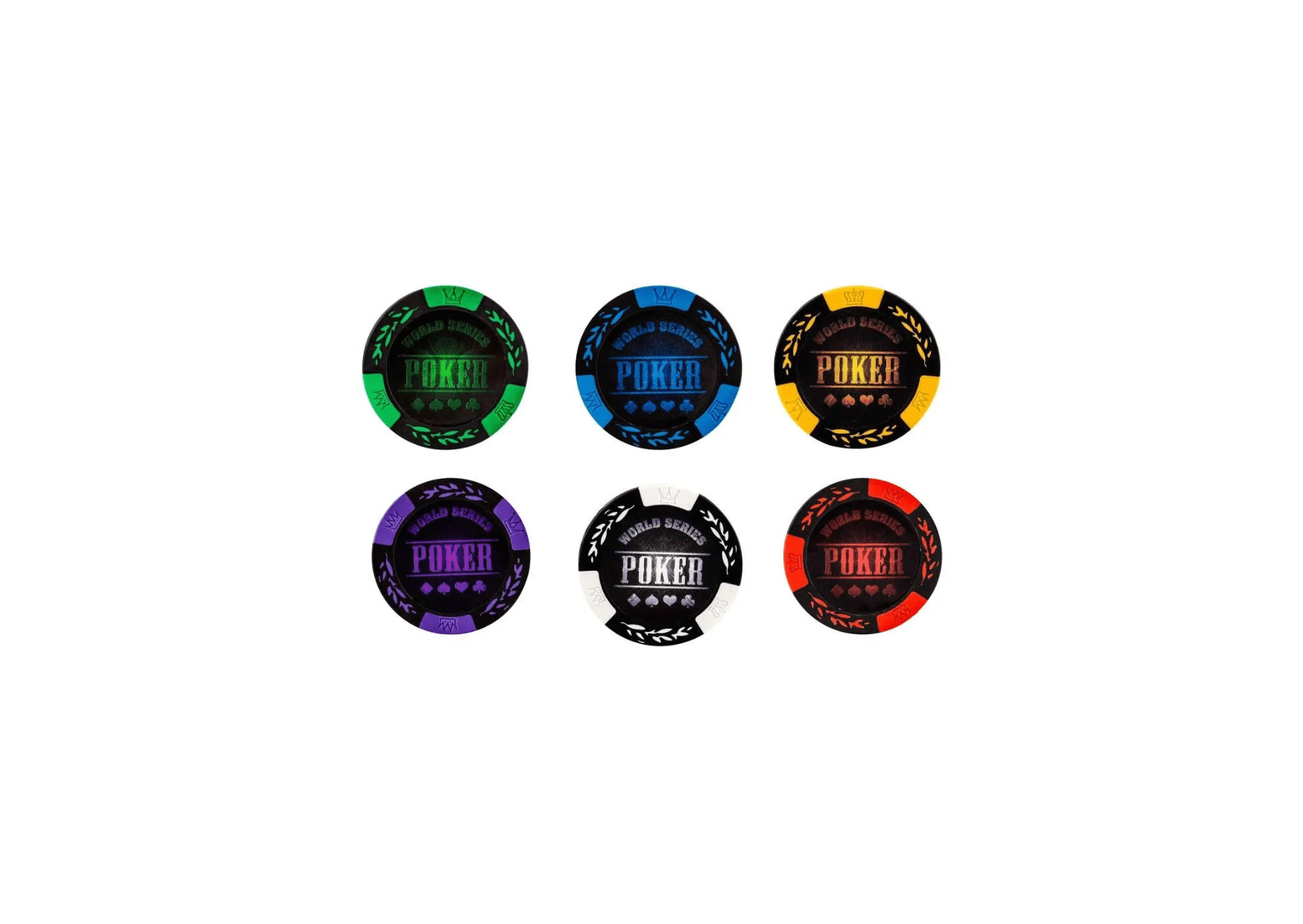 Mallette 300 jetons argile 14,5 g - World Series - Sans valeurs - accessoire de poker - Rouge et Noir