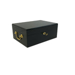 Mallette bois laqué noir vide - 500 jetons - accessoire de poker cadeau bel objet - Rouge et Noir