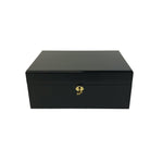 Mallette bois laqué noir vide - 500 jetons - accessoire de poker cadeau bel objet - Rouge et Noir