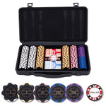 Mallette de 300 jetons - King of Clubs - Jetons en Clay 14 gr - mallette de poker aluminium - Rouge et Noir
