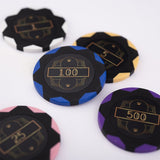 Mallette de 300 jetons - King of Clubs - Jetons en Clay 14 gr - mallette de poker aluminium - Rouge et Noir