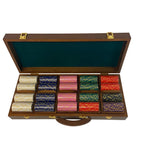Mallette de 500 jetons - Bois avec racks - Sunshine - 14,5 gr - mallette de poker en aluminium coffret de poker de luxe cadeau bel objet - Rouge et Noir