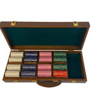 Mallette de 500 jetons - Bois avec racks - Sunshine - 14,5 gr - mallette de poker en aluminium coffret de poker de luxe cadeau bel objet - Rouge et Noir