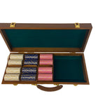 Mallette de 500 jetons - Bois avec racks - Sunshine - 14,5 gr - mallette de poker en aluminium coffret de poker de luxe cadeau bel objet - Rouge et Noir