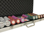 Mallette de 500 jetons - Chips Palace MC - 14,5 gr - mallette de poker aluminium coffret de poker de luxe - Rouge et Noir