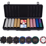 Mallette de 500 jetons - King of Clubs - Jetons en Clay 14 gr - mallette de poker aluminium - Rouge et Noir