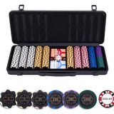 Mallette de 500 jetons - King of Clubs - Jetons en Clay 14 gr - mallette de poker aluminium - Rouge et Noir