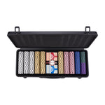 Mallette de 500 jetons - King of Clubs - Jetons en Clay 14 gr - mallette de poker aluminium - Rouge et Noir