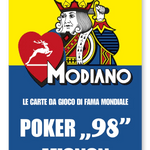 Modiano - Mignon - 98" - Bleu - cartes de poker - Rouge et Noir