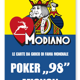 Modiano - Mignon - 98" - Bleu - cartes de poker - Rouge et Noir