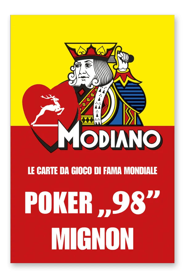 Modiano - Mignon - 98" - Rouge - cartes de poker - Rouge et Noir