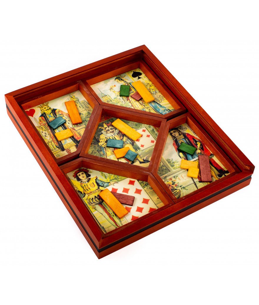 Nain Jaune à l'ancienne - Jeu traditionnel jeu de nain - jaune en boius - Rouge et Noir