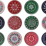 Palet percuteur de compétition pour carrom - 13 gr - Carrom - Rouge et Noir