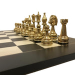 Pièces d'échecs en métal - Flowered - Fait à la main - jeu d'échecs pièces d'échecs classiques et décoratives - Rouge et Noir
