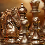 Pièces d'échecs Shera en Palissandre - Taille 6/7 - Chopra - jeu d'échecs pièces d'échecs classiques - Rouge et Noir