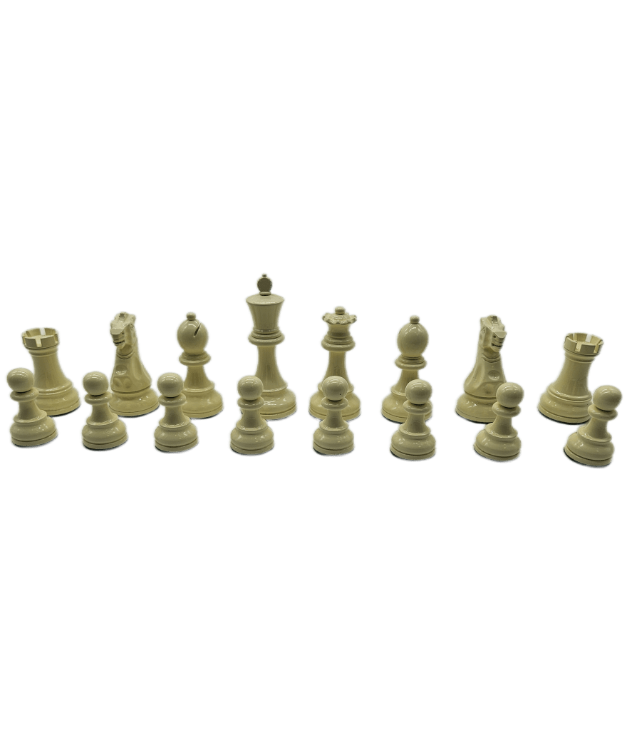 Pièces Ultimes en bois laqué - Noir / Crème - Taille 3/4 - Chopra - Pièces d’échecs classiques et décoratives figuratives - Rouge et Noir