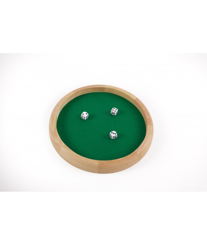 Piste bois naturel - 34 cm - LN - jeu de dés piste de dés - Rouge et Noir