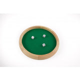 Piste bois naturel - 34 cm - LN - jeu de dés piste de dés - Rouge et Noir
