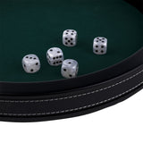 Piste bois Noir et Cuir - Verte - jeu de dés piste de dés - Rouge et Noir