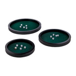 Piste bois Noir et Cuir - Verte - jeu de dés piste de dés - Rouge et Noir