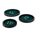Piste bois Noir et Cuir - Verte - jeu de dés piste de dés - Rouge et Noir