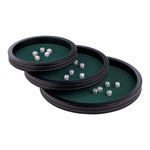 Piste bois Noir et Cuir - Verte - jeu de dés piste de dés - Rouge et Noir